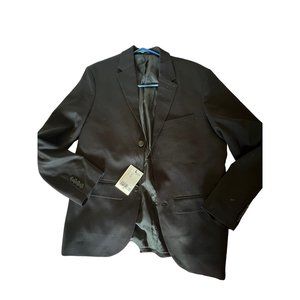 H&M Black Mens Blazer Comfort Fit Size 36R